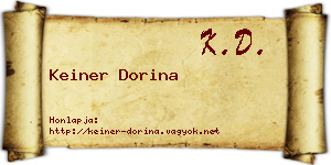 Keiner Dorina névjegykártya